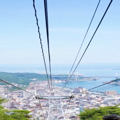 装飾:ロープウェイから見下ろしている写真